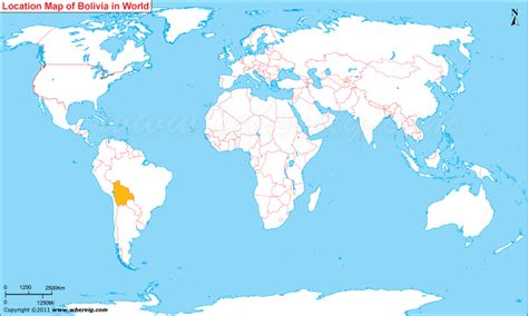 bolivia wereldkaart.